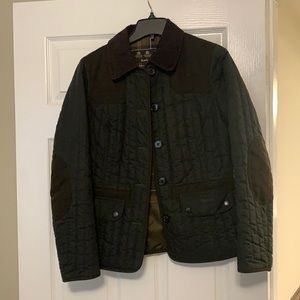 Barbour for J. Crew Hartpury Quilted Waxed Cotton Jacket